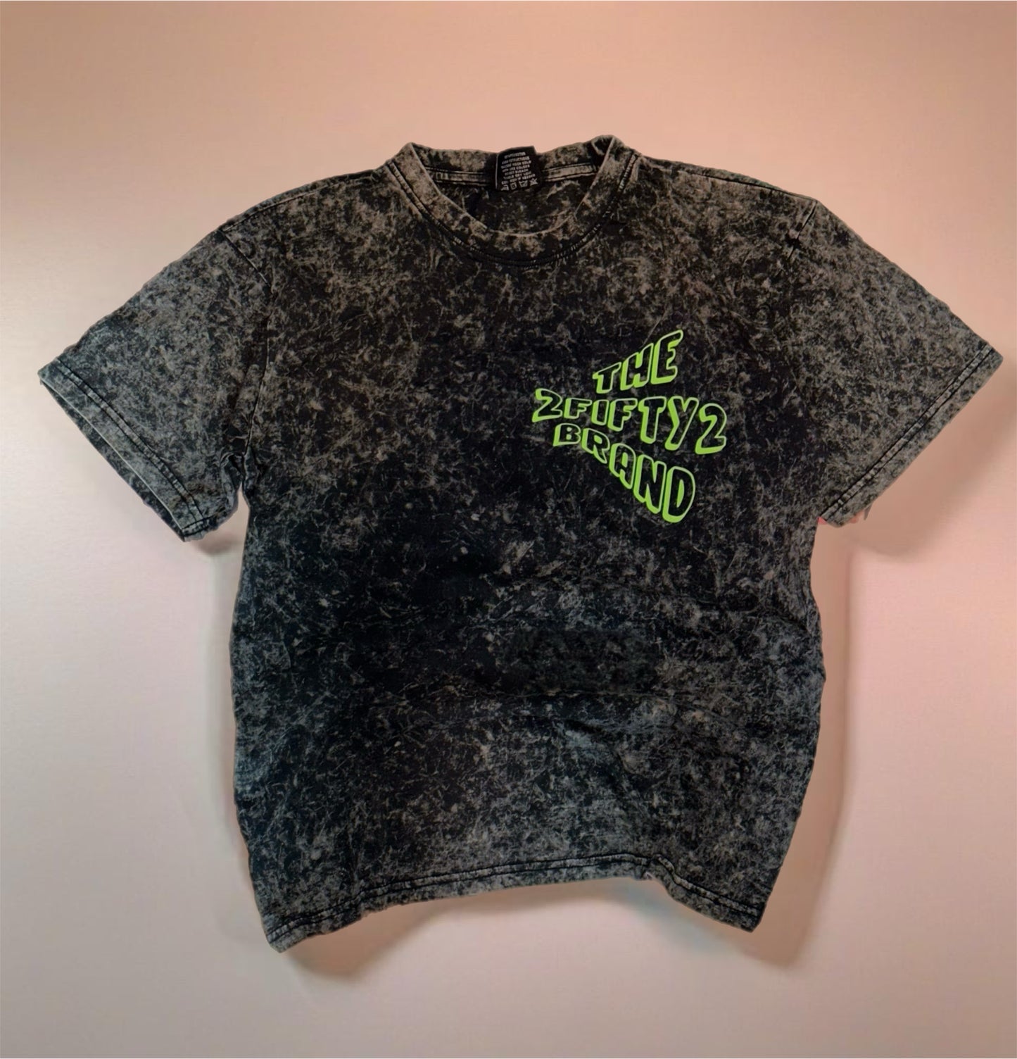 Black acid wash oversized tee