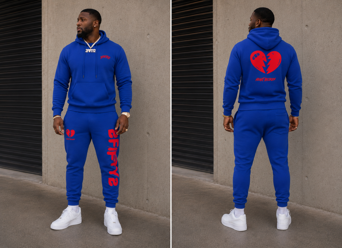 2 piece Sweatsuit Jogger set for men