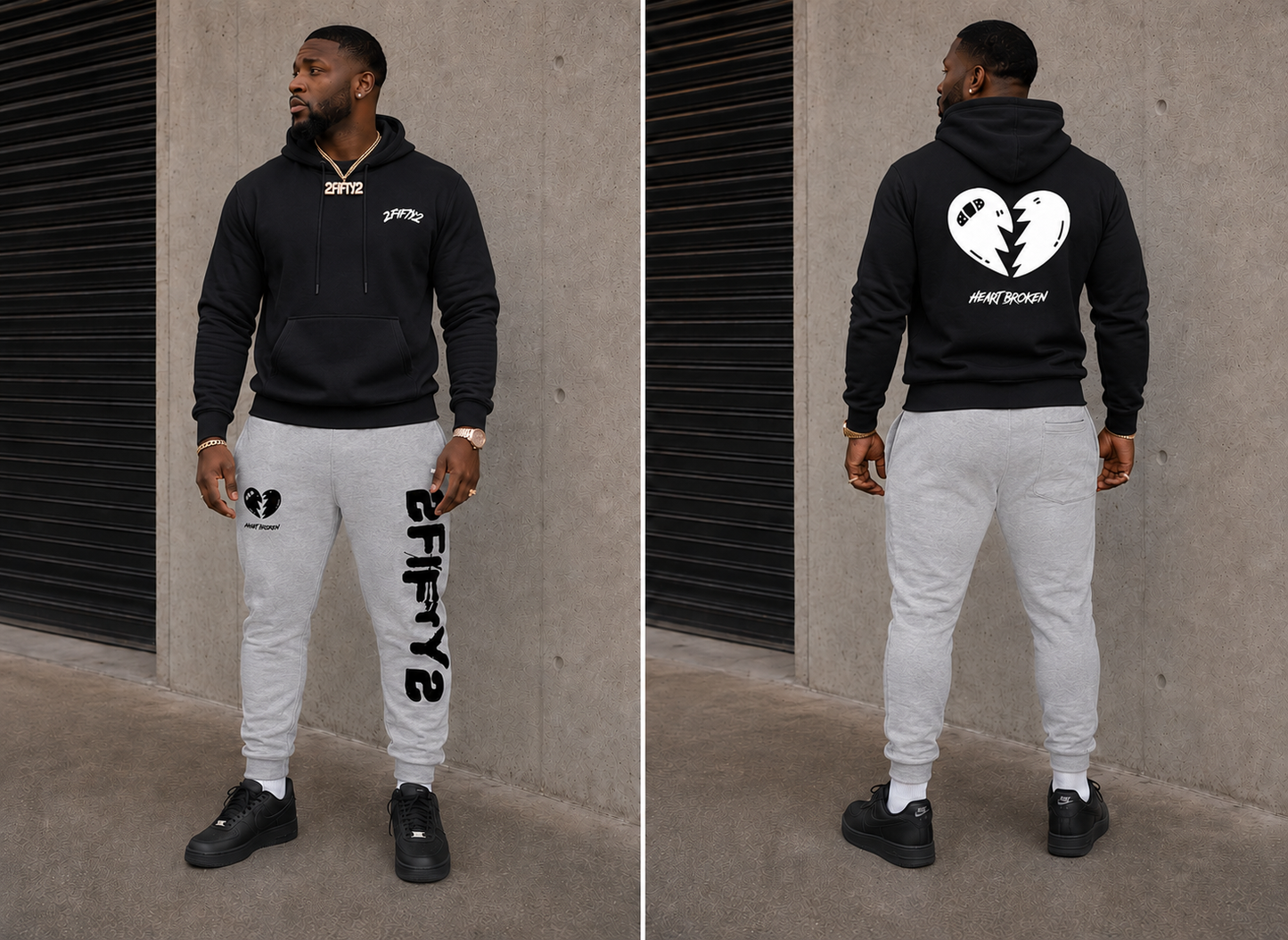 2 piece Sweatsuit Jogger set for men