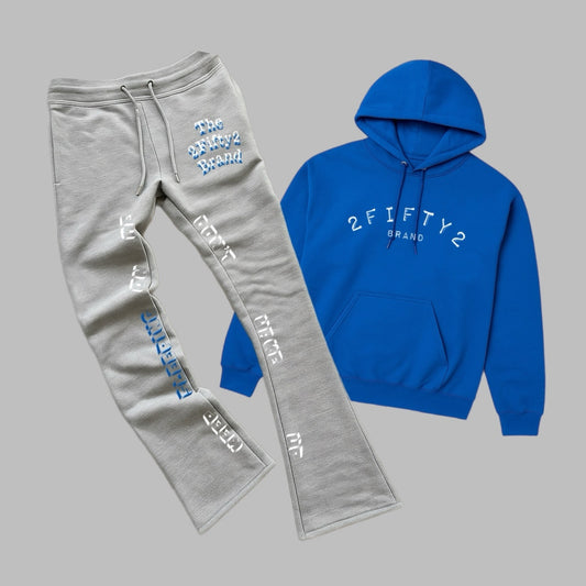 Plus size Unisex 2 piece flare bottoms jogger sweatsuit