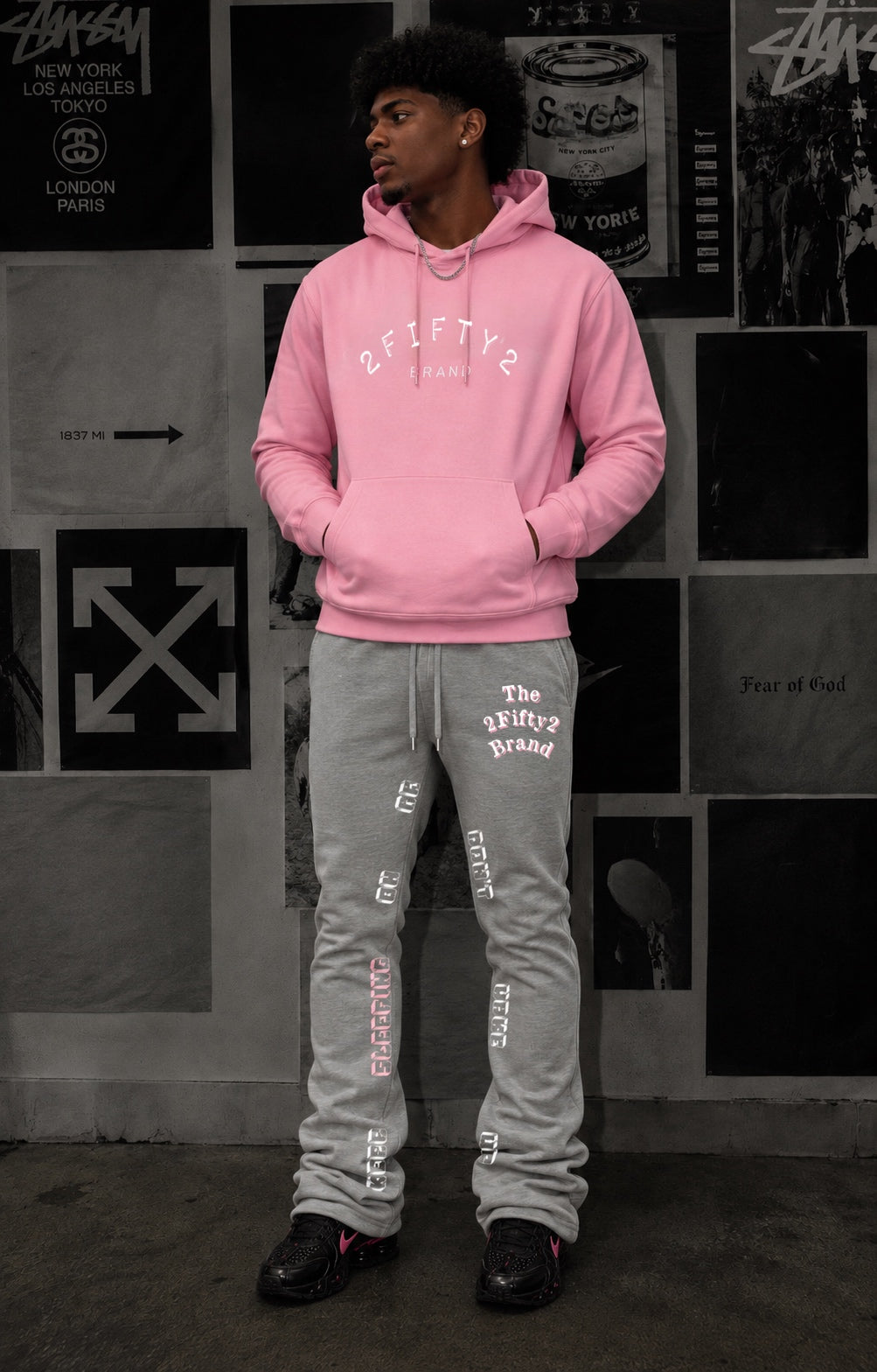Men’s 2 piece flare bottoms jogger sweatsuit