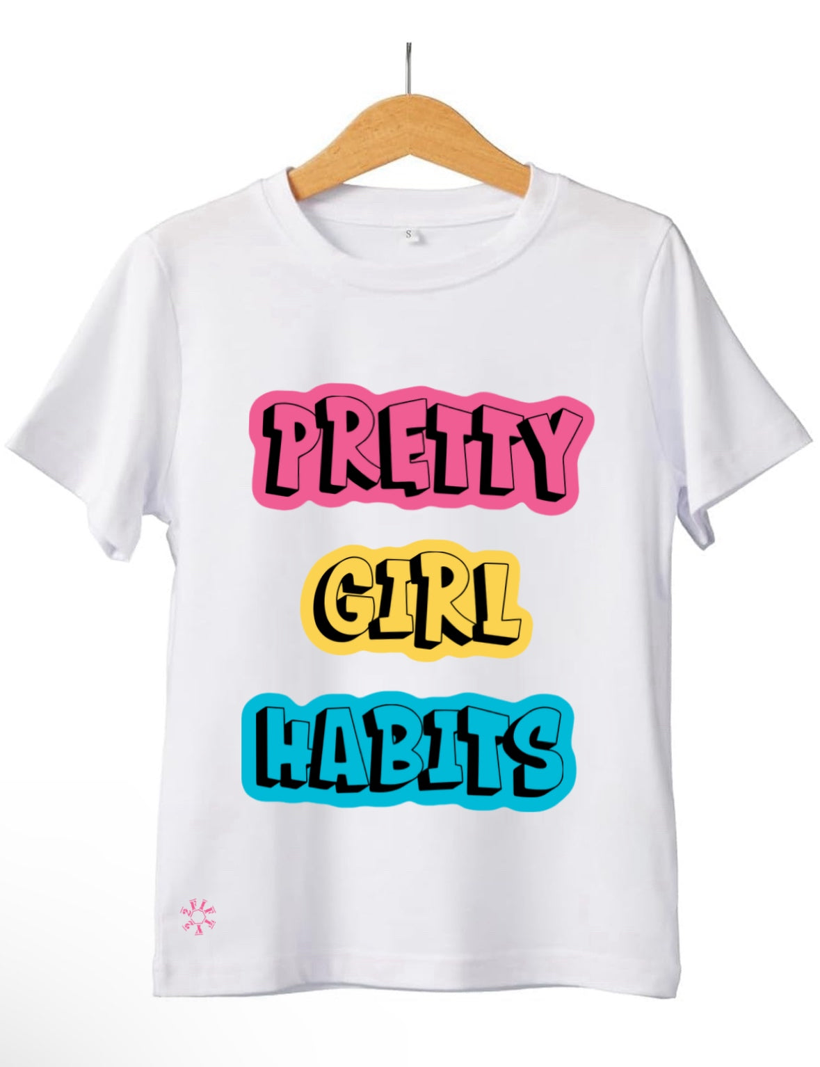 Plus size “pretty girl habits” T-shirt