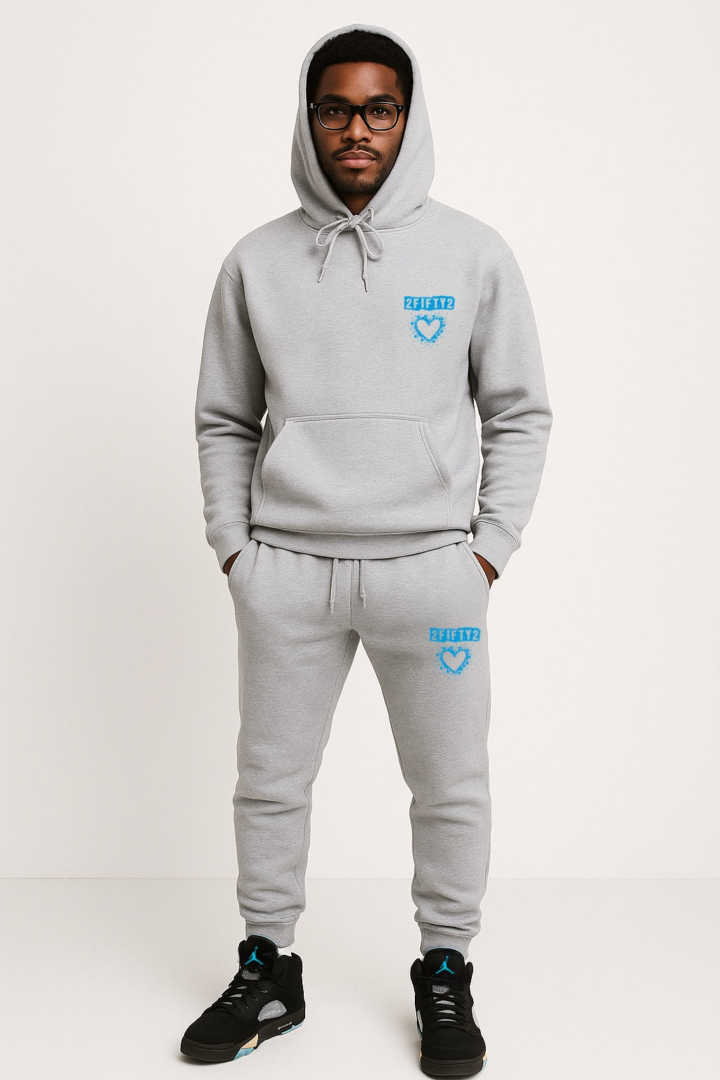 Men’s 2 piece sweatsuit jogger set