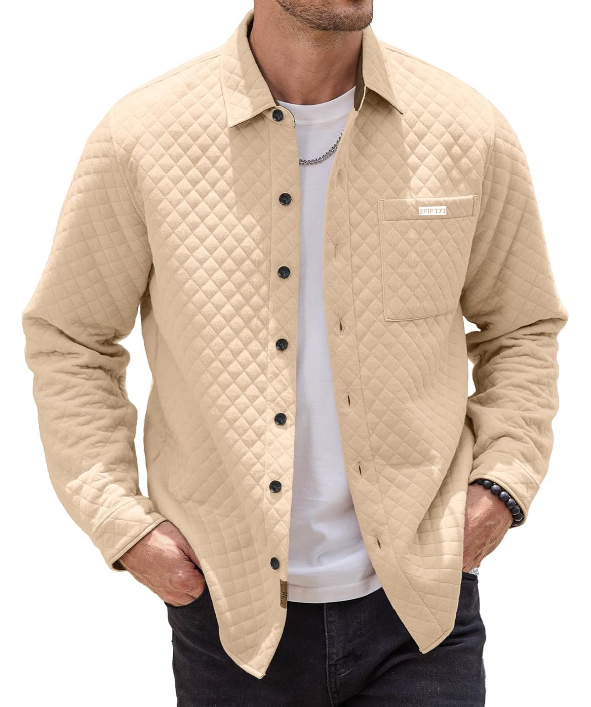 Men’s Quilted shirt jacket