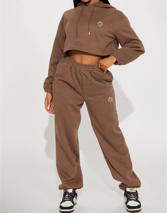 Women’s crop top Hoodie jogger set