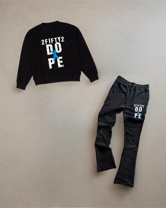 Men’s 2 piece “DOPE” flare jogger set