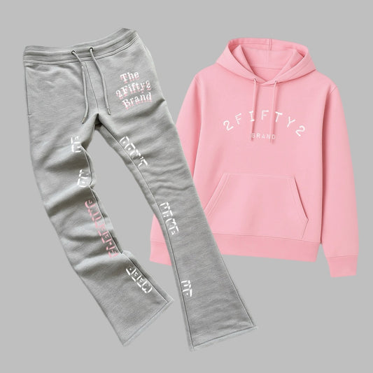 Plus size Unisex 2 piece flare bottoms jogger sweatsuit