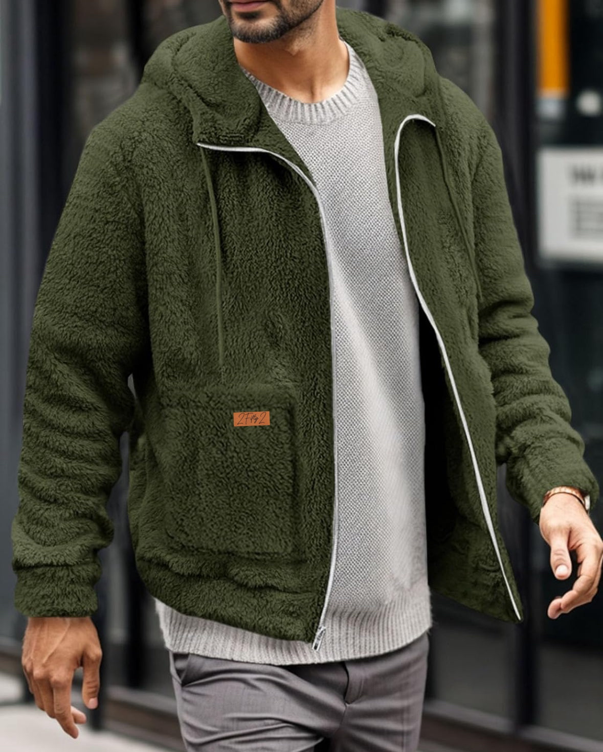 Men’s zip up Sherpa jacket