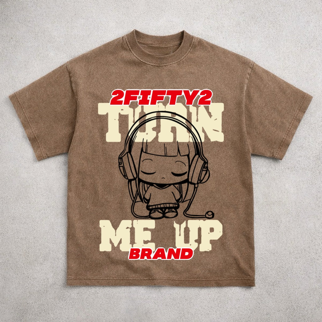 Men’s Turn Me Up Acid wash t-shirt by The 2Fifty2 Brand