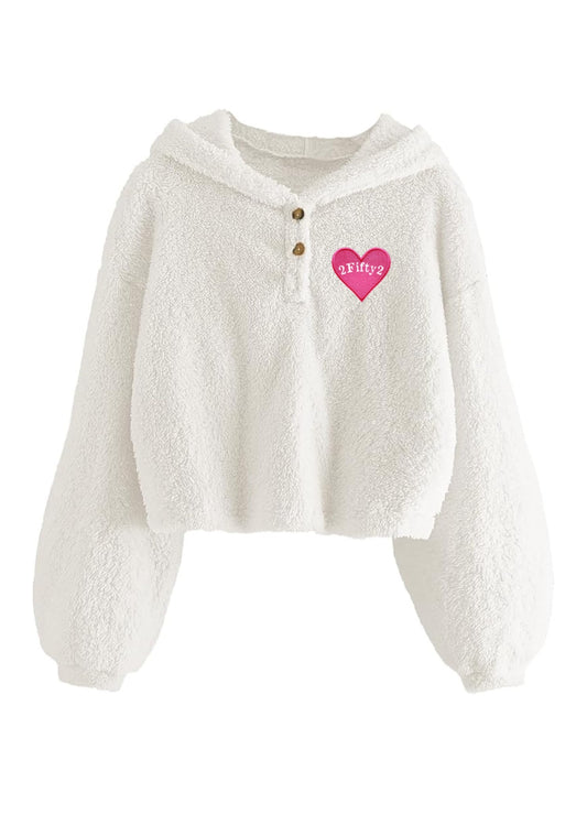 Girls pullover Sherpa hoodie