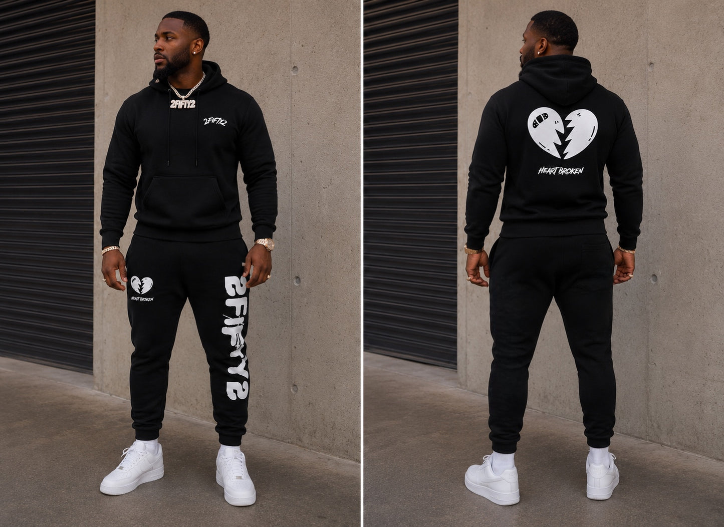 2 piece Sweatsuit Jogger set for men
