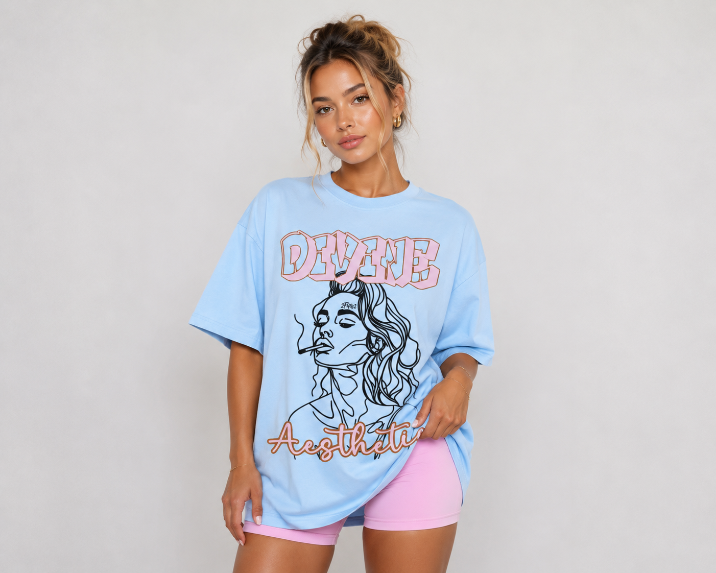 Women’s Oversized Divine Aesthetic graphic t-shirt