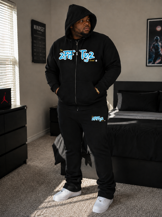 Men’s flare bottom 2 piece Zip Up Sweatsuit by The 2Fifty2 Brand