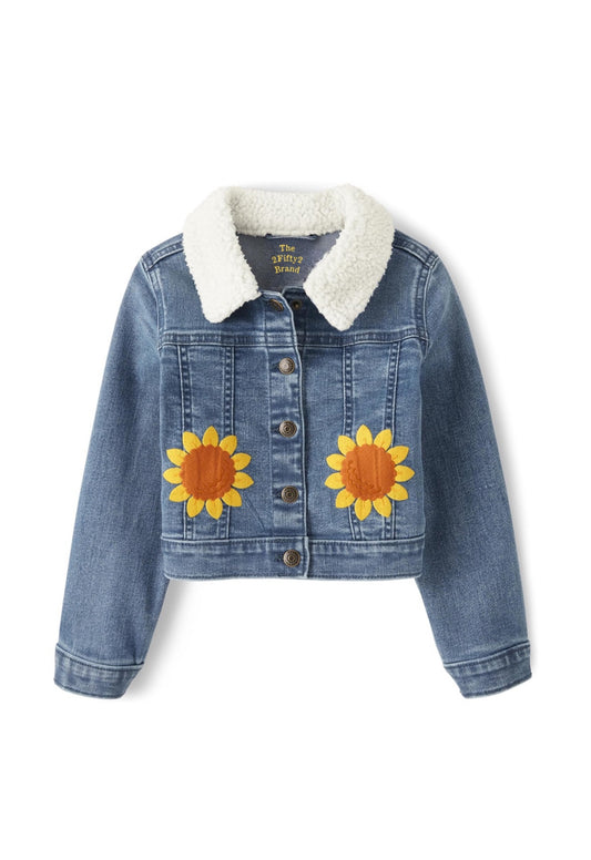 Girls sunflower Jean jacket by the 2fifty2 brand