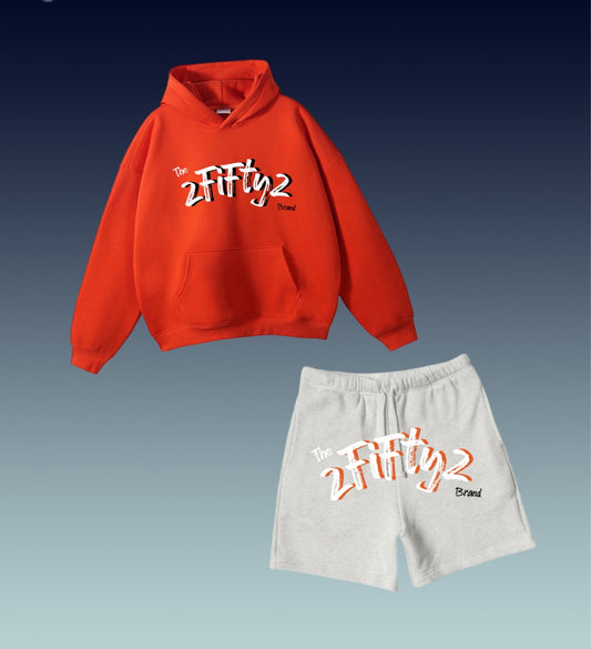 Plus size Men’s fleece hoodie short set by the 2fifty2 brand
