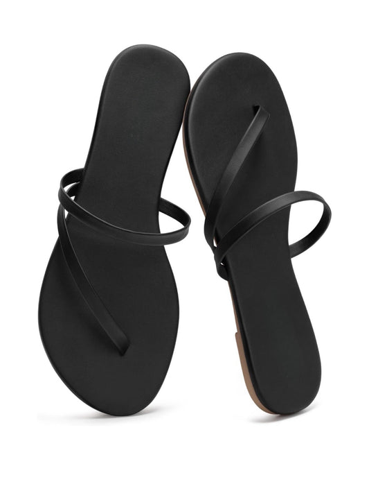 Woman’s Open Toe Flat Flip Flop Sandals with straps