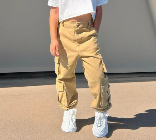 girls tan cargo pants by the 2fifty2 brand