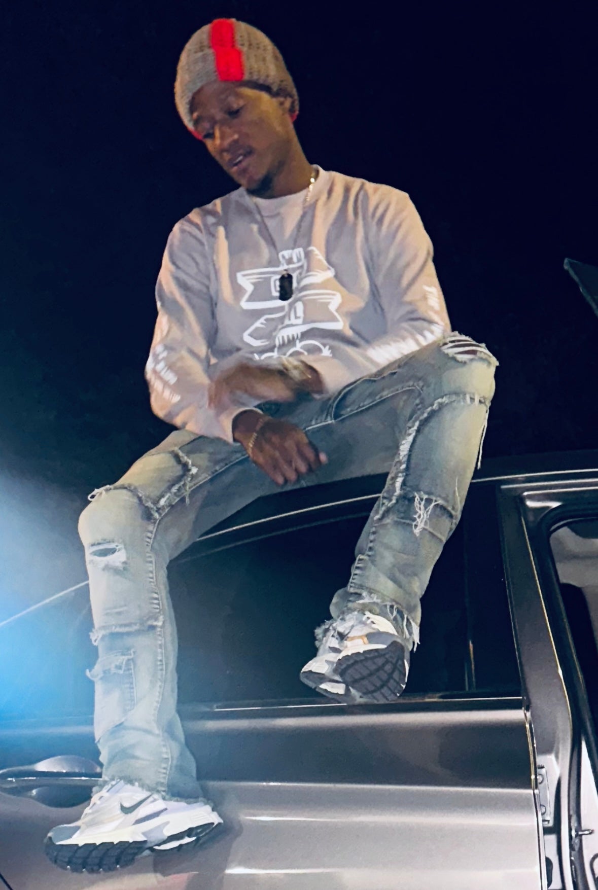 Men’s skinny flare jeans