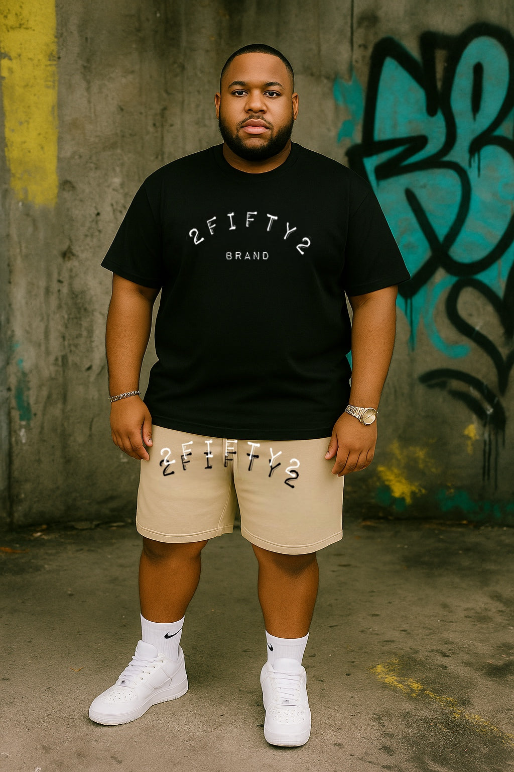 Plus size Men’s 2Fifty2 Brand black tee