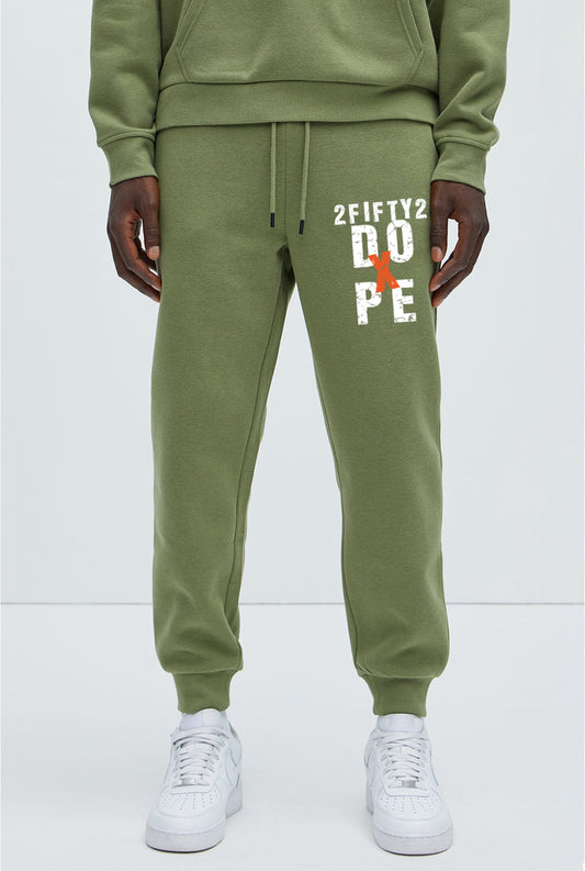 Plus size Olive green Mens Jogger Sweatpants by 2fifty2