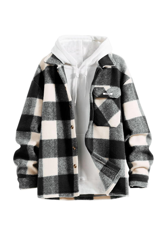 Plus size 2 Piece flannel/hoodie combo