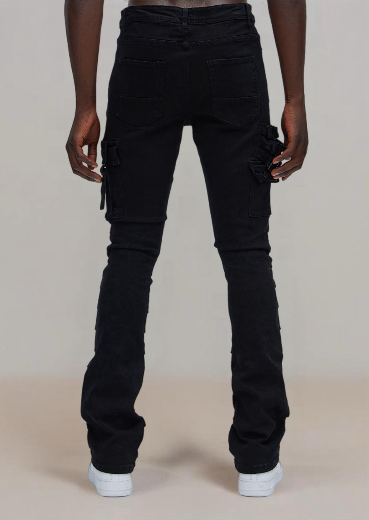 Men’s skinny Black flare jeans