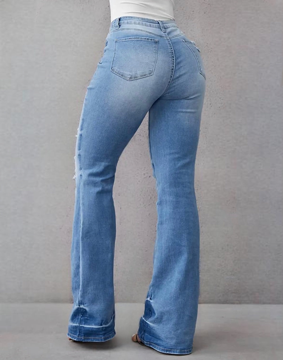 Women’s ripped flare jeans