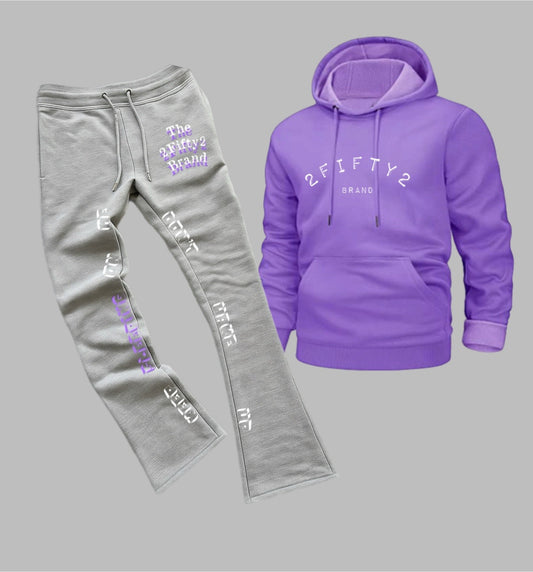 Plus size Unisex 2 piece flare bottoms jogger sweatsuit