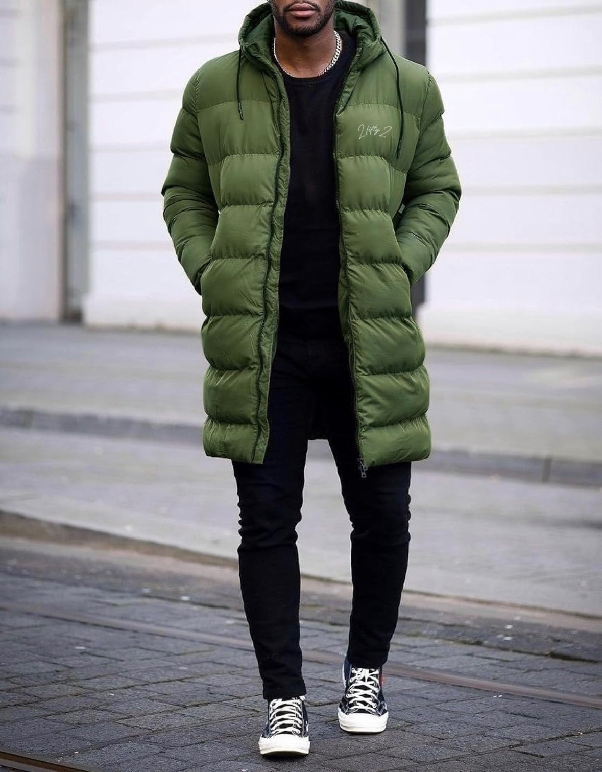 Men’s long puffer coat