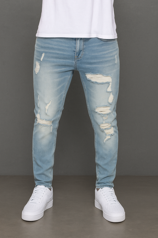 Men’s distressed skinny jeans by 2fifty2