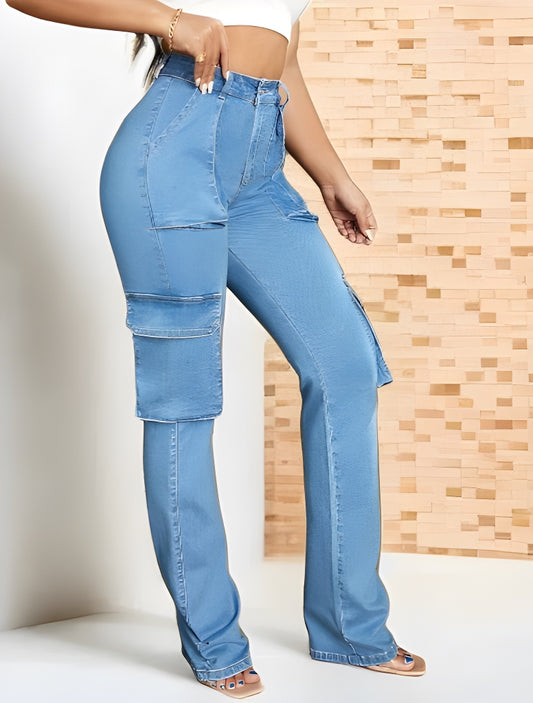 Women’s high waist cargo jeans