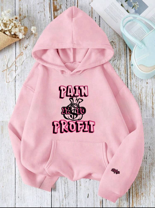 Plus size Women’s “turn pain into profit” hoodie