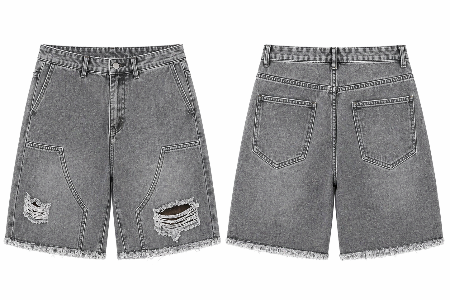 Men’s Baggy distressed jean shorts by the 2fifty2 brand