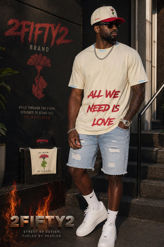 Men’s “All we need is love” tee by the 2fifty2 brand