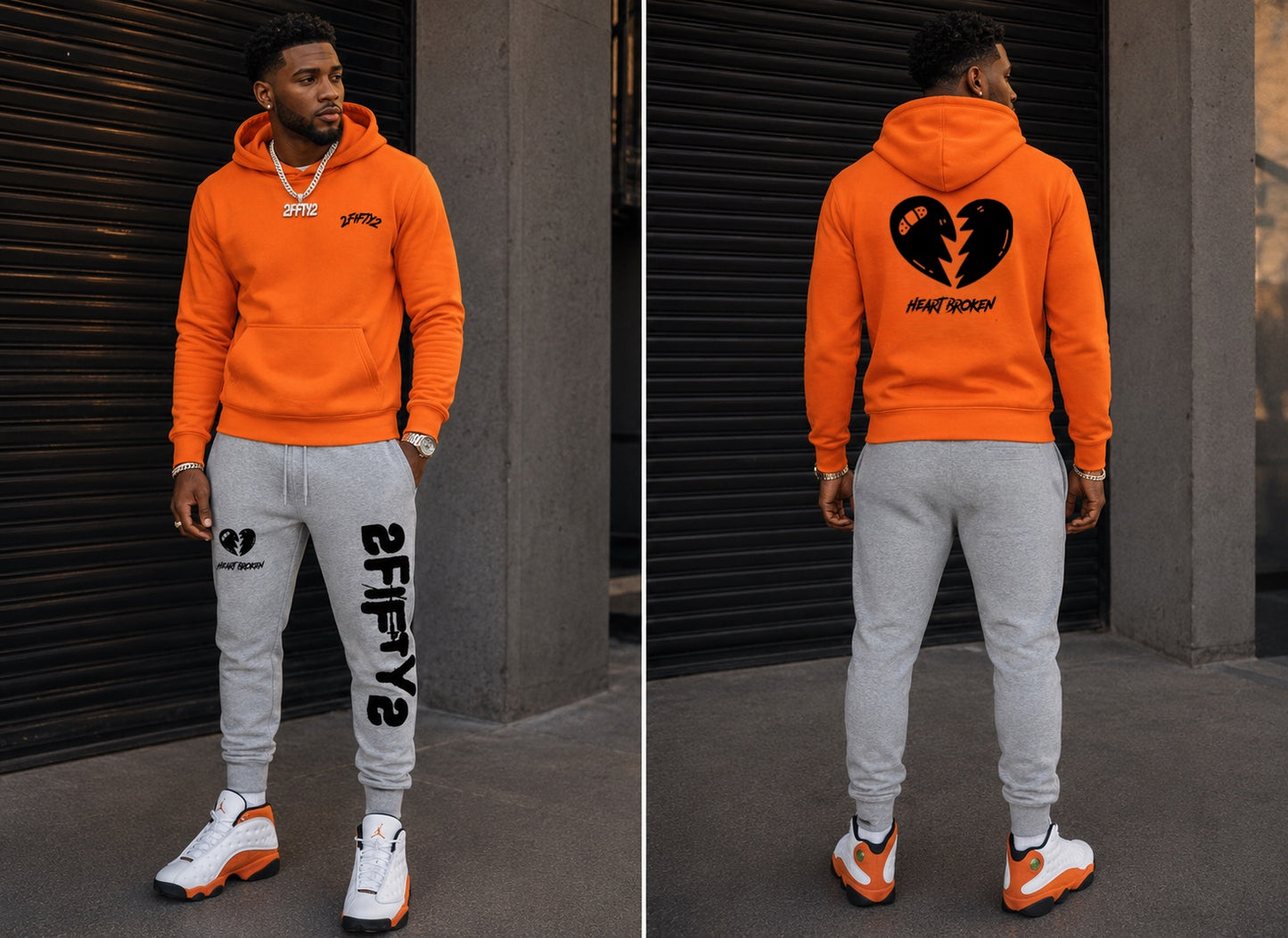 2 piece Sweatsuit Jogger set for men