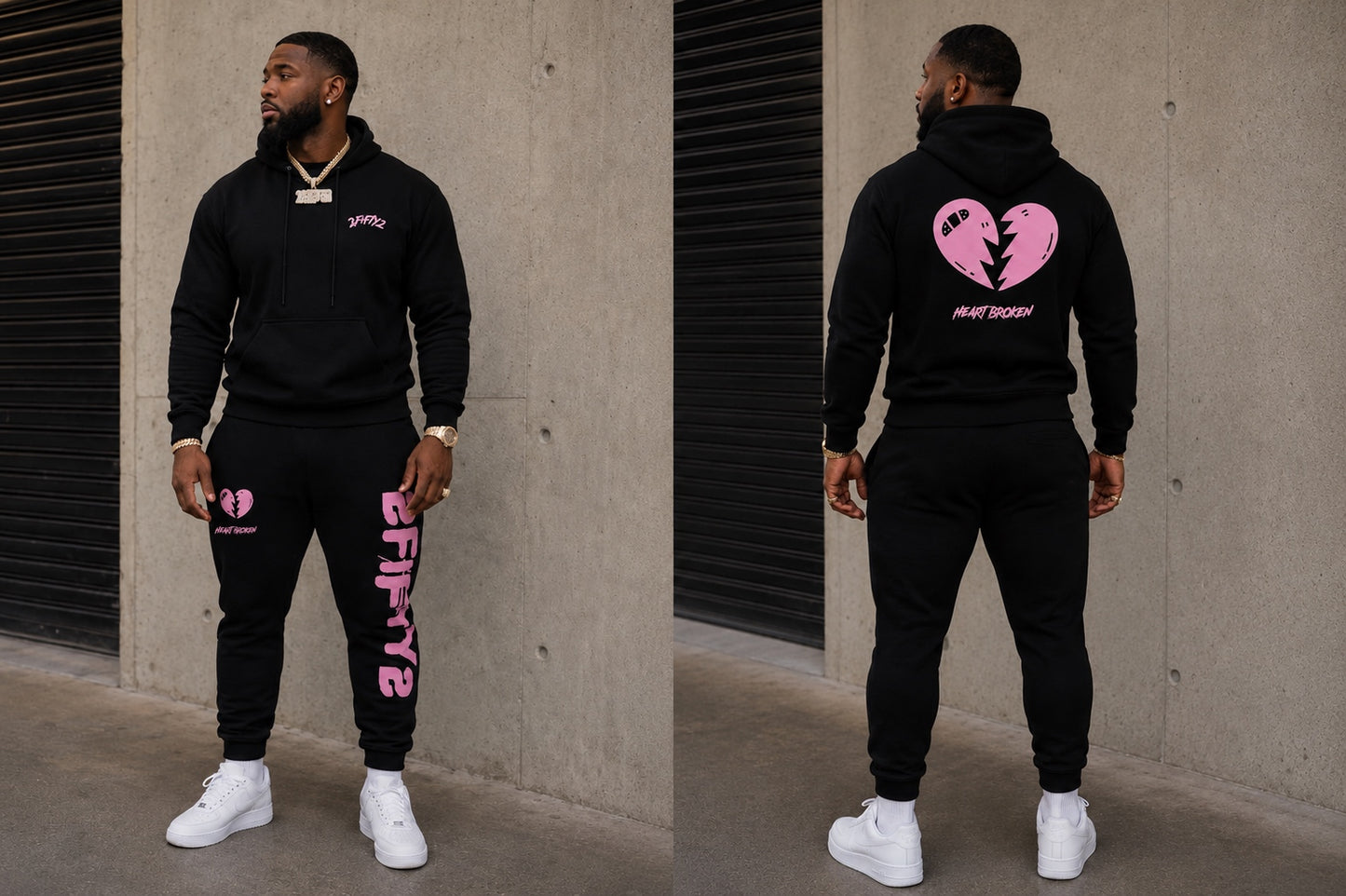 2 piece Sweatsuit Jogger set for men