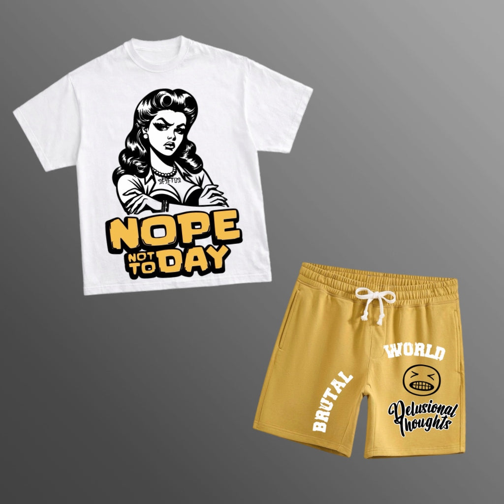 Men’s 2Fifty2 Brand Nope Not Today short set