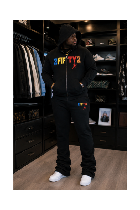 Men’s flare bottom Zip Up color block Sweatsuit by The 2Fifty2 Brand