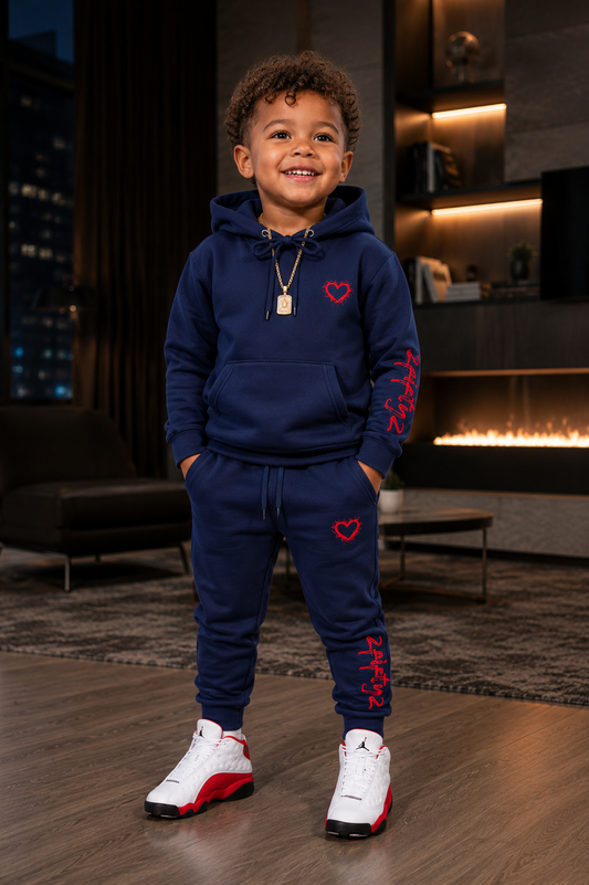 Boys heart jogger sweatsuit by The 2Fifty2 Brand