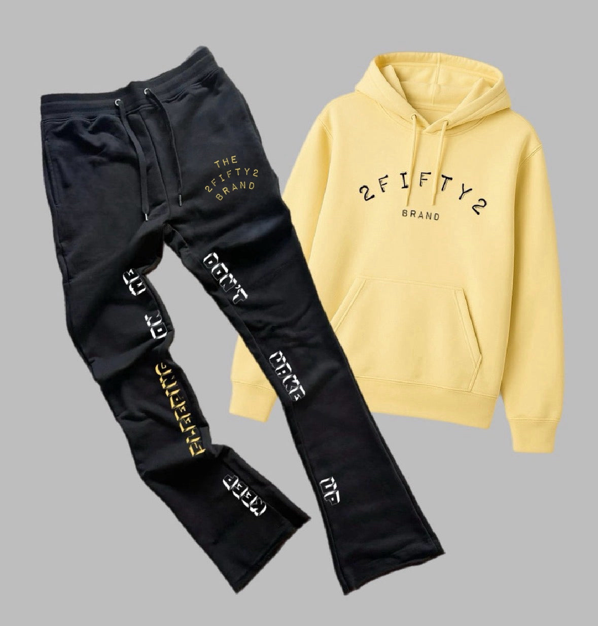 Men's 2 piece flare bottoms jogger sweatsuit