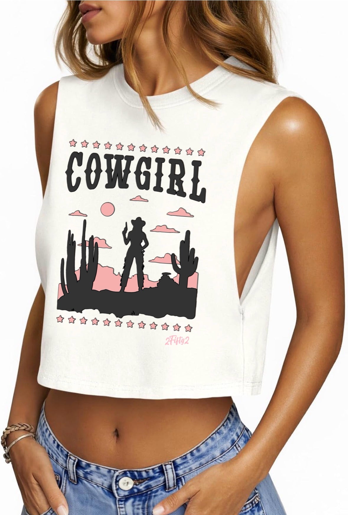 Cowgirl Graphic Crop Tank