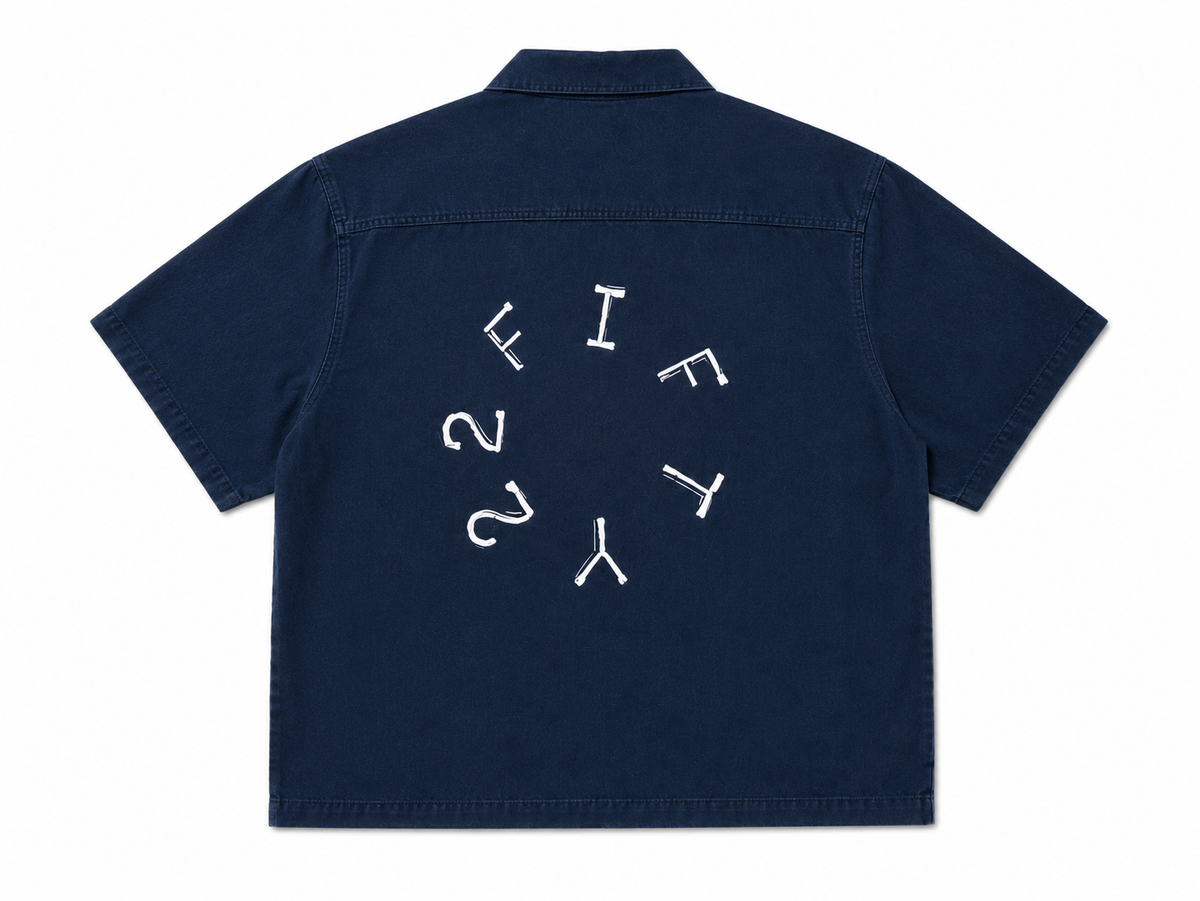 Men’s boxy Blue button down shirt by The 2Fifty2 Brand