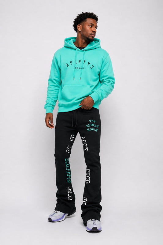 Men's 2 piece flare bottoms jogger sweatsuit