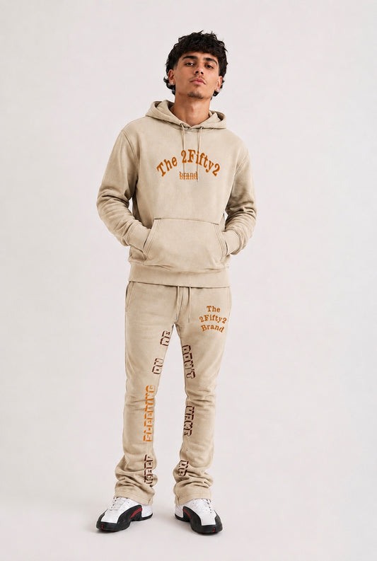 Men’s acid wash stacked pants jogger set by the 2fifty2 brand