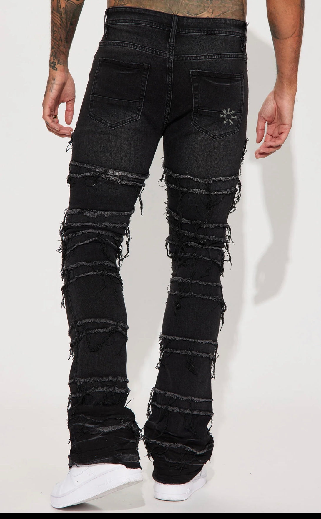 Men’s stacked flare jeans