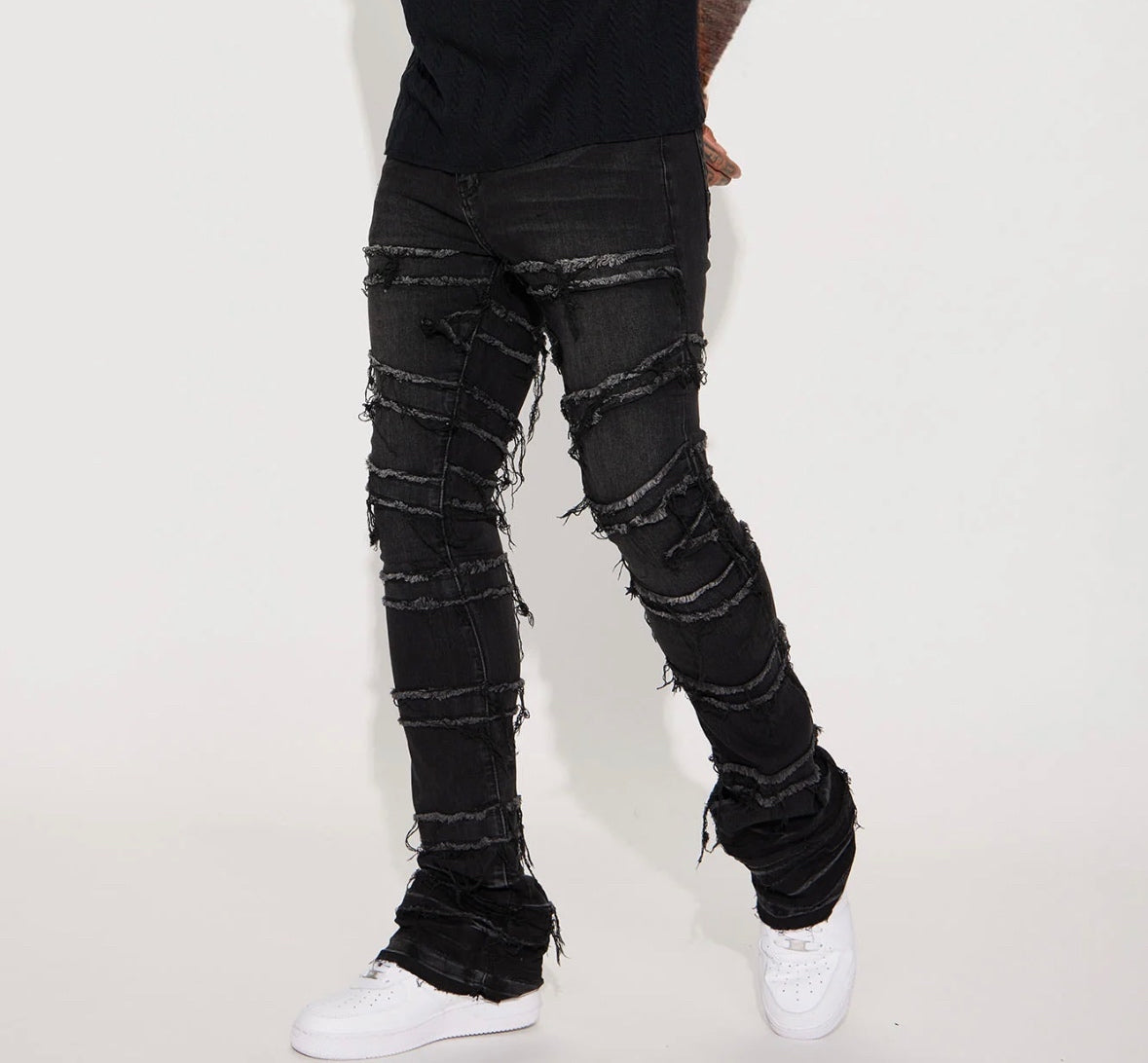 Men’s stacked flare jeans