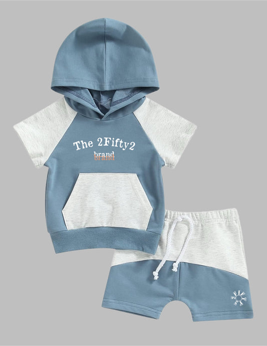 Infant + Newborn 2Fifty2 brand short sleeve hoodie short set