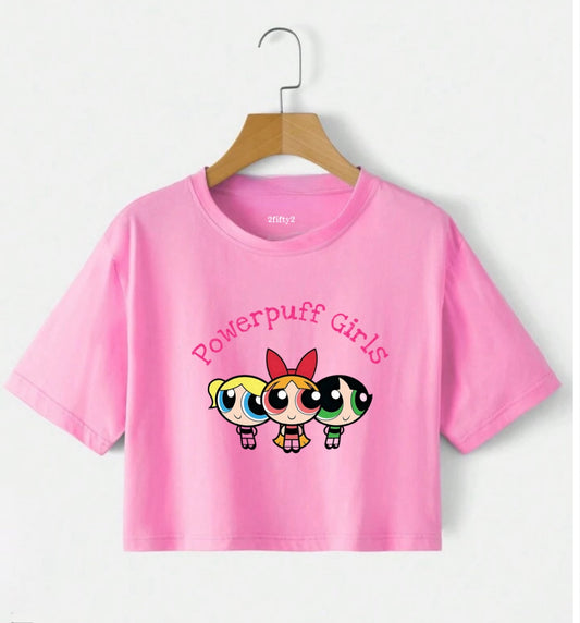 Girl’s crop top Powerpuff girls tee