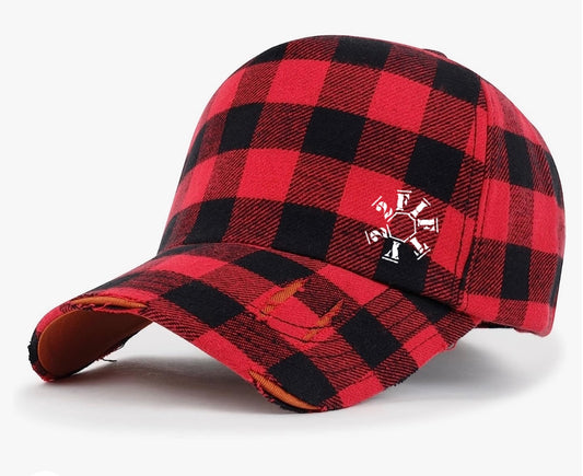 Flannel baseball cap