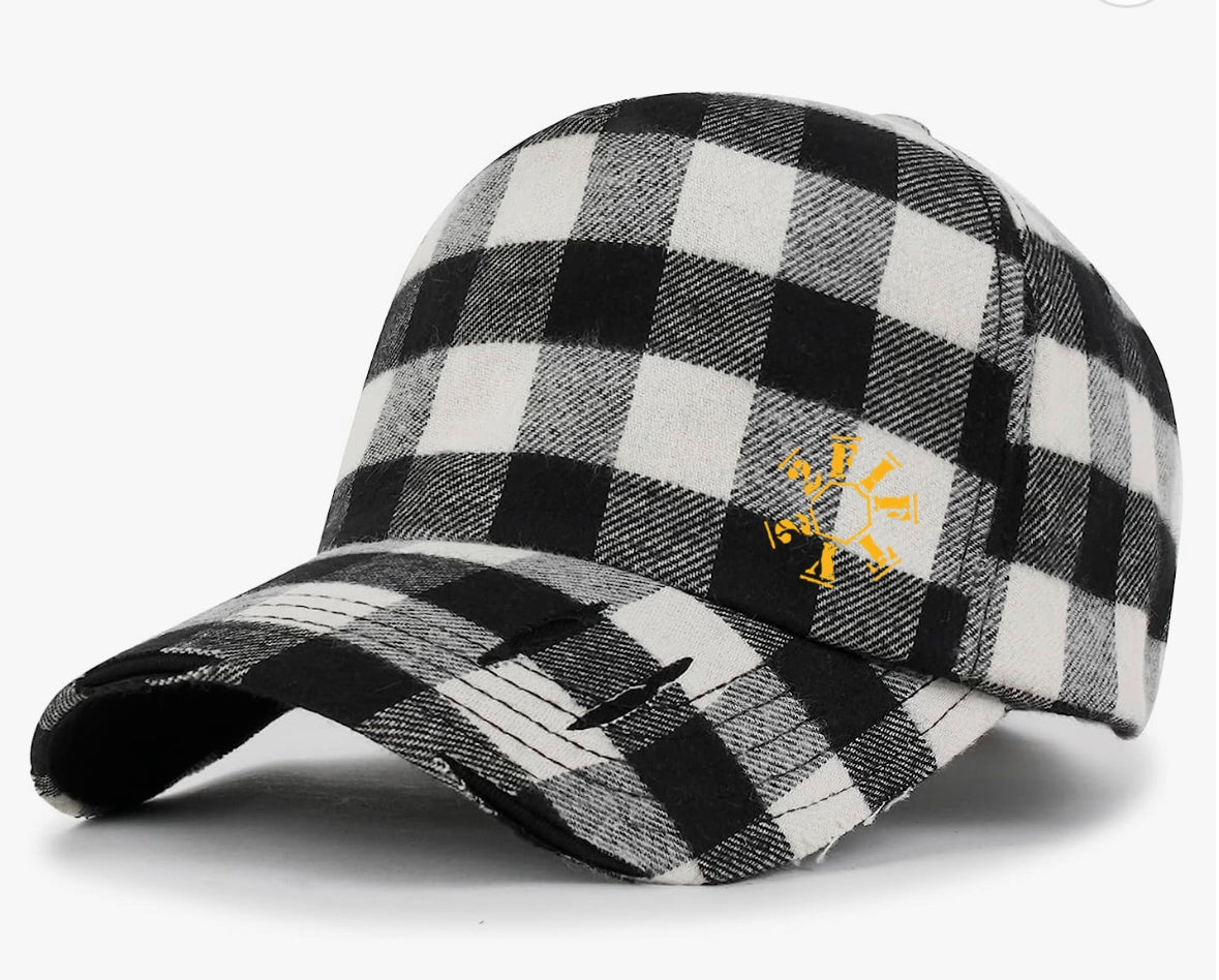 Flannel baseball cap